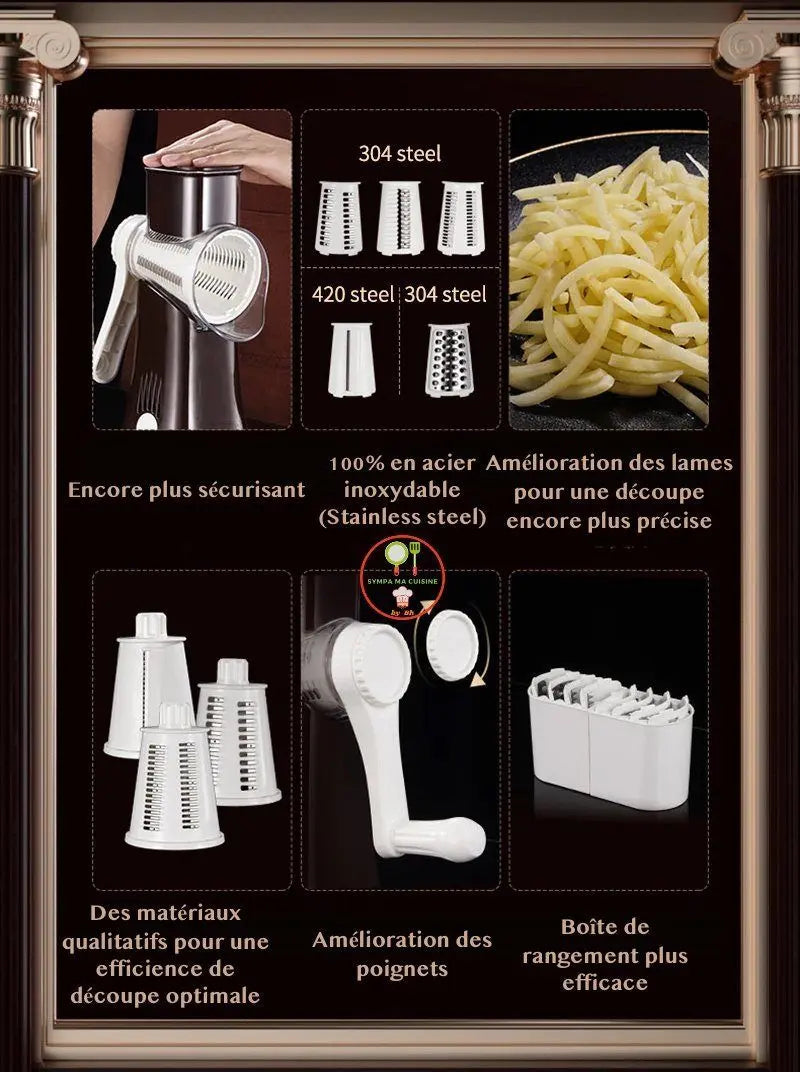 Magic Vegan Rotate Peeler™ tout en un, une râpe de rêve ! sympamacuisine