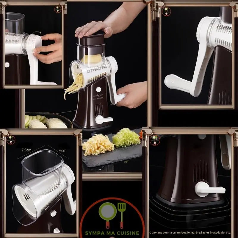 Magic Vegan Rotate Peeler™ tout en un, une râpe de rêve ! sympamacuisine