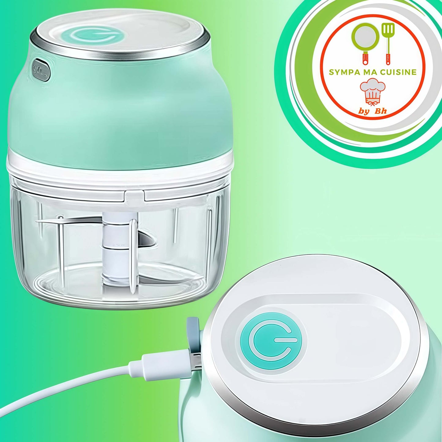 mini hachoir | MiniBoost-Electrique Pro™️ sympamacuisine