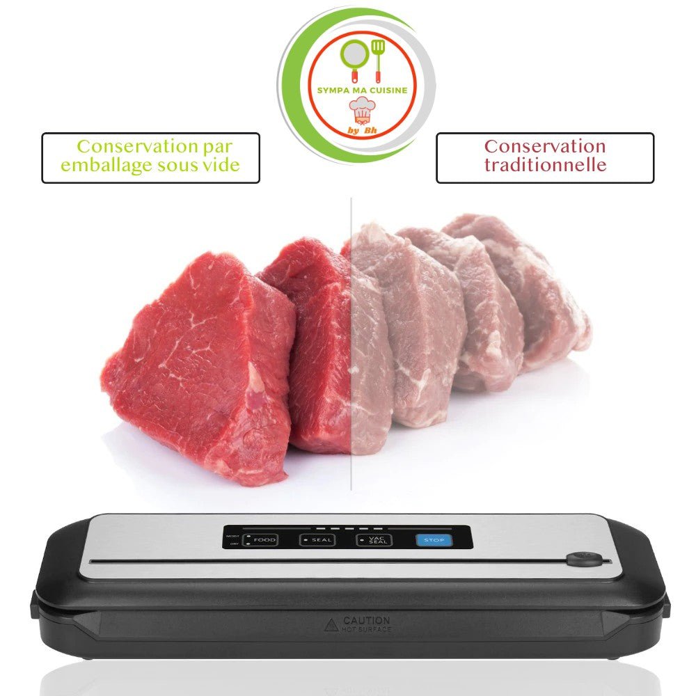 Le Vacuum Sealer™ Votre allié parfait pour une conservation optimale de tous vos aliments, pour une conservation sous vide pour de la viande, poissons et infusions en grande quantité.| Cuisine sympamacuisine