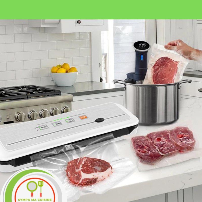 Le Vacuum Sealer™ Votre allié parfait pour une conservation optimale de tous vos aliments, pour une conservation sous vide pour de la viande, poissons et infusions en grande quantité.| Cuisine sympamacuisine