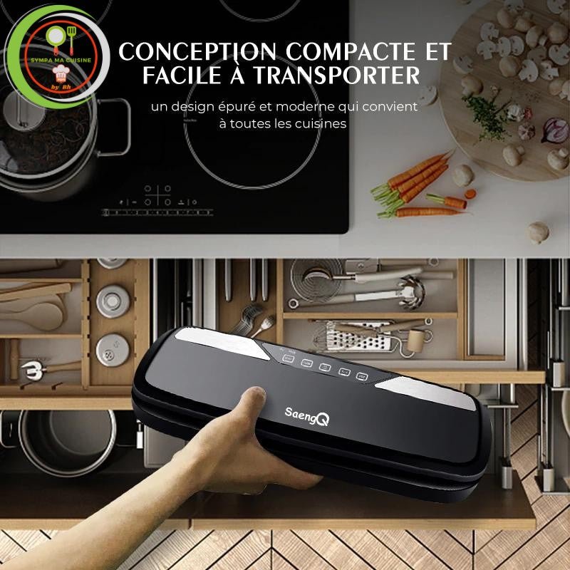 Le Vacuum Sealer™ Votre allié parfait pour une conservation optimale de tous vos aliments, pour une conservation sous vide pour de la viande, poissons et infusions en grande quantité.| Cuisine sympamacuisine