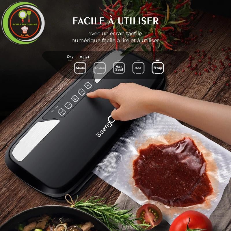 Le Vacuum Sealer™ Votre allié parfait pour une conservation optimale de tous vos aliments, pour une conservation sous vide pour de la viande, poissons et infusions en grande quantité.| Cuisine sympamacuisine