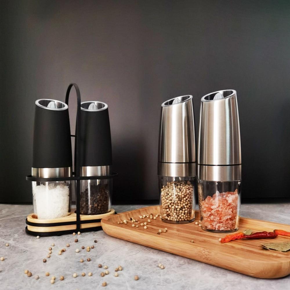 Magic mills vip pack™️ Set de deux moulins de cuisine électriques, adaptés pour moudre et saupoudrer sel, poivre et épices en tous genres. sympamacuisine