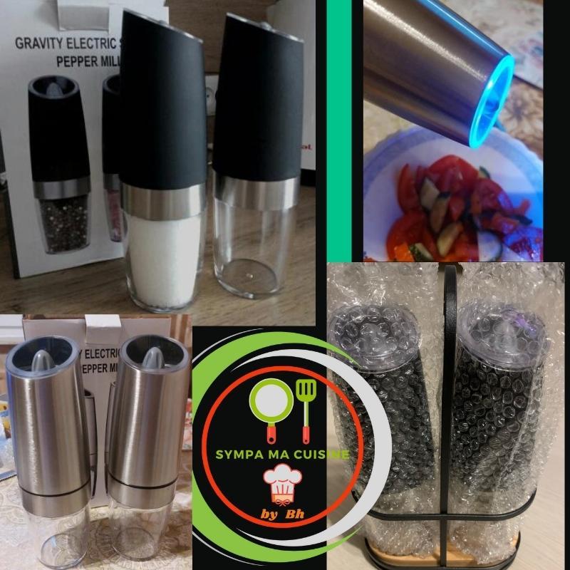 Magic mills vip pack™️ Set de deux moulins de cuisine électriques, adaptés pour moudre et saupoudrer sel, poivre et épices en tous genres. sympamacuisine