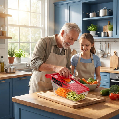 Madoline Cuisine MasterMandoline V6 papi sa petite fille lutilise