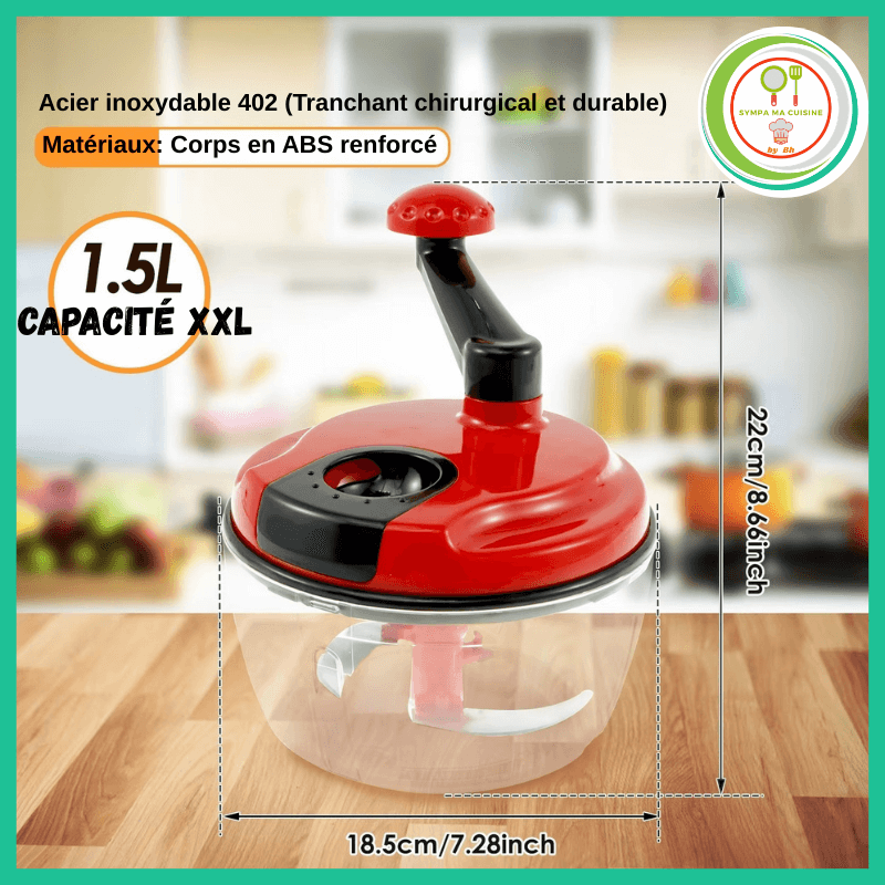 hachoir-manuel-grande-capacité-Acier-inoxydable-corps-ABS