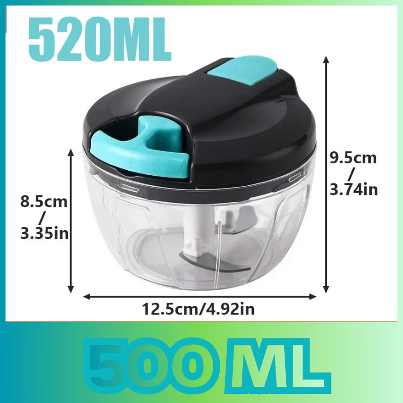 hachoir manuel turquoise 500