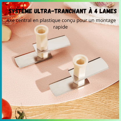 hachoir mini systeme lames quatre tranchant 
