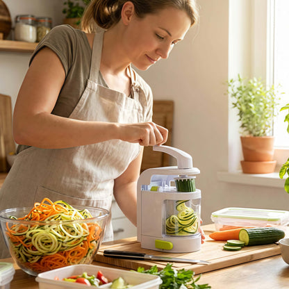 mandoline cuisine SpiRAViTe femme lutilise sur plan travail