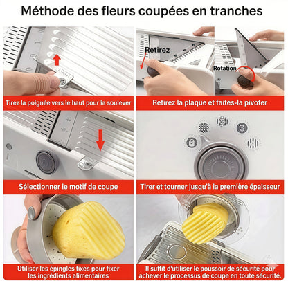 mandoline vuisine ZenSliceUltra fleurs de legumes