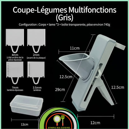 Mandoline cuisine manDoSlice gris brume epure