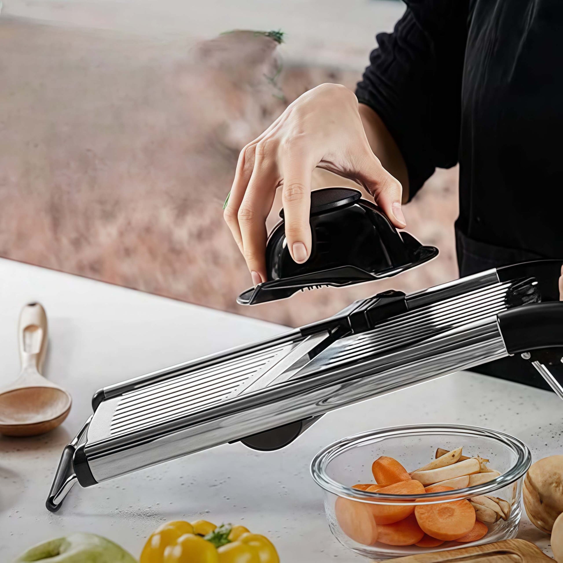 mandoline japonaise hasaki mandoline sur plan de travail
