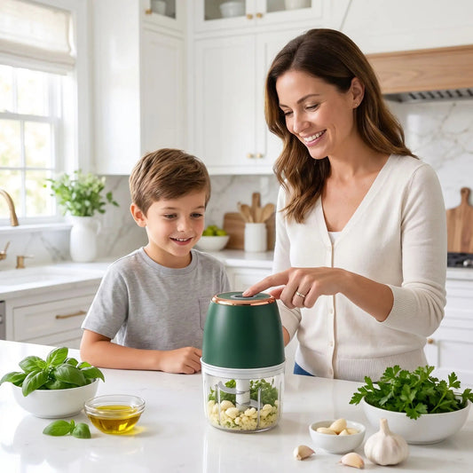 mini achoir NutriChop maman petit fils