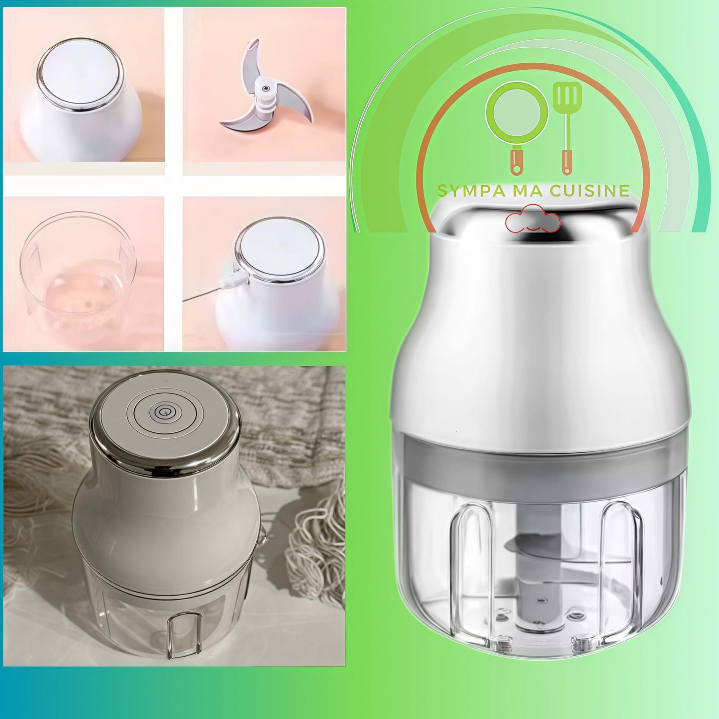 mini hachoir PixiChop appareil compact puissant de qualite