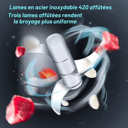 mini hachoir PixiChop lames acier inoxydable 420