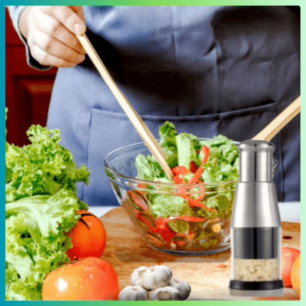 mini hachoir aroma press saladier plan de travail