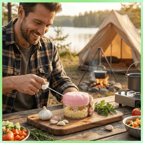 mini hachoir compact au comping