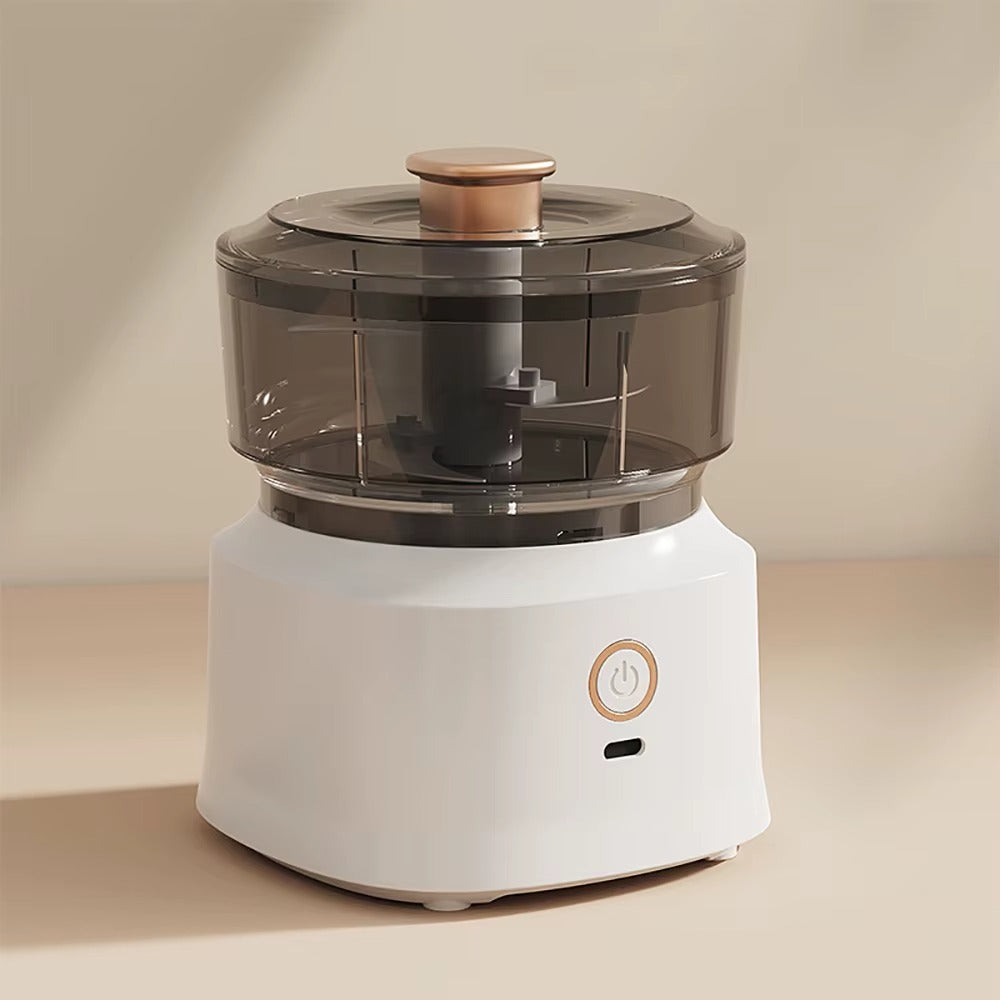 mini hachoir electrique blanc perle