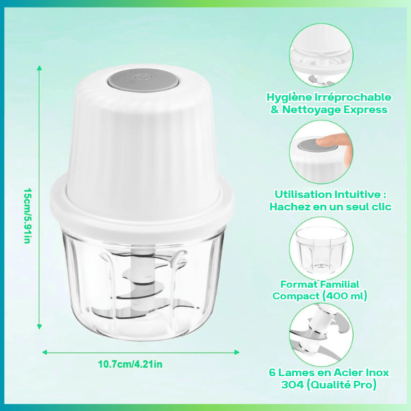 mini hachoir electrique caracrteristiques specificites