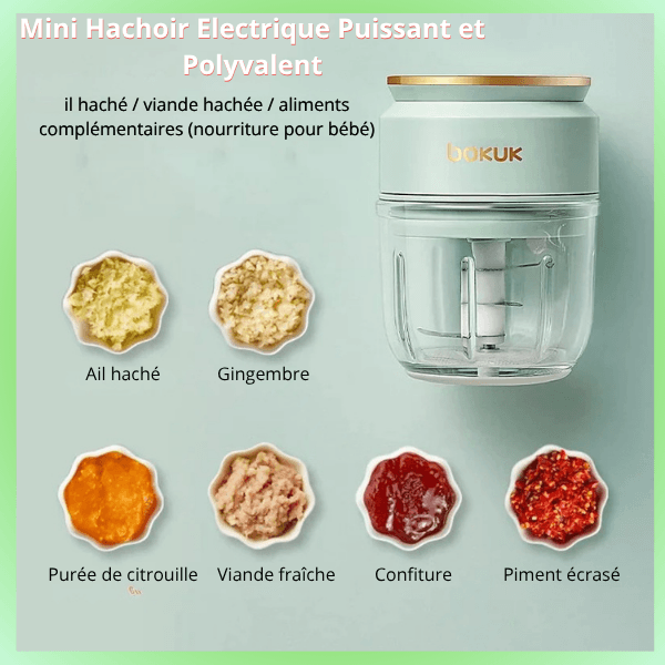 mini hachoir electrique polyvalent extrahach