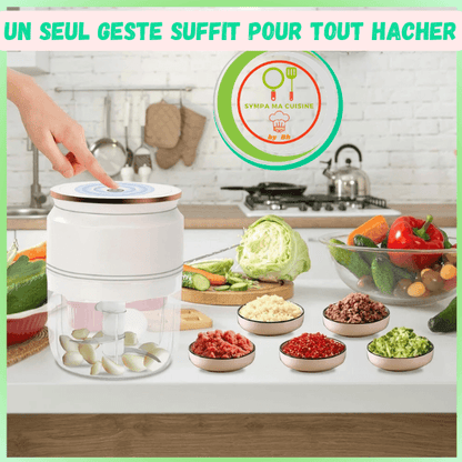 mini hachoir electrique un seul gest pour hacher 