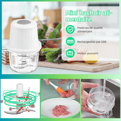 mini hachoir electrique alimentaire sans fil 