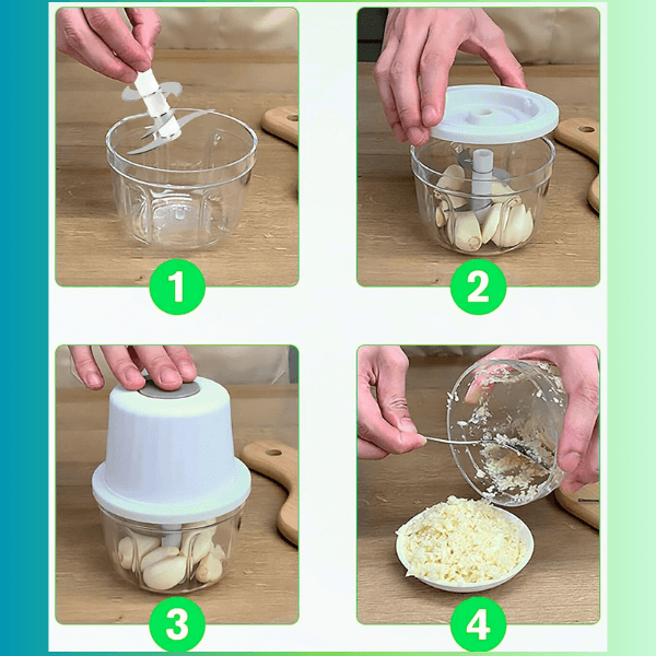 mini hachoir electrique hachage ail