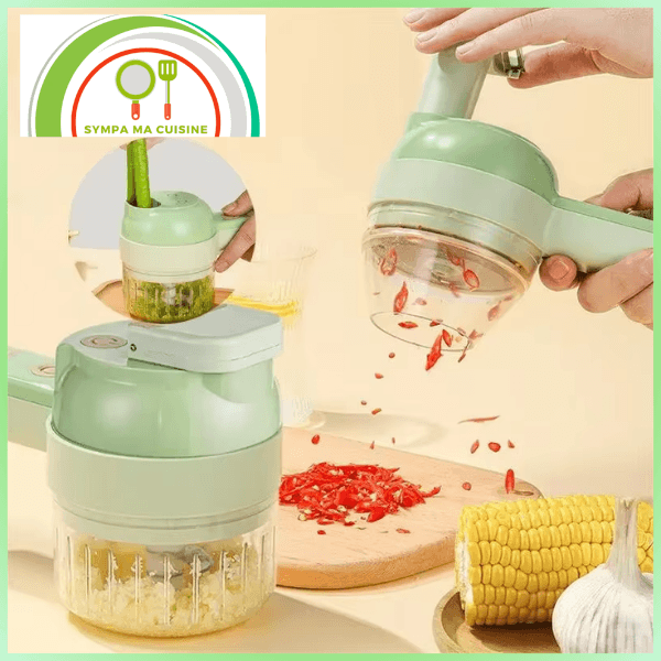 mini hachoir hachage mais poivrons 