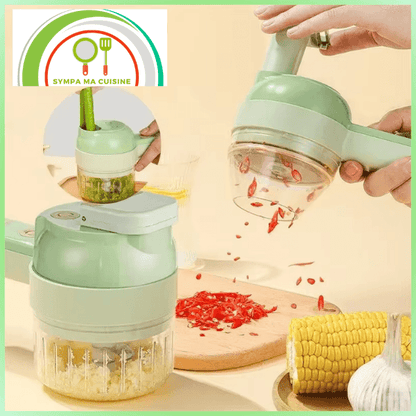 mini hachoir hachage mais poivrons 