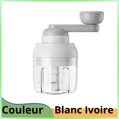 mini hachoir manibelle blanc Ivoire