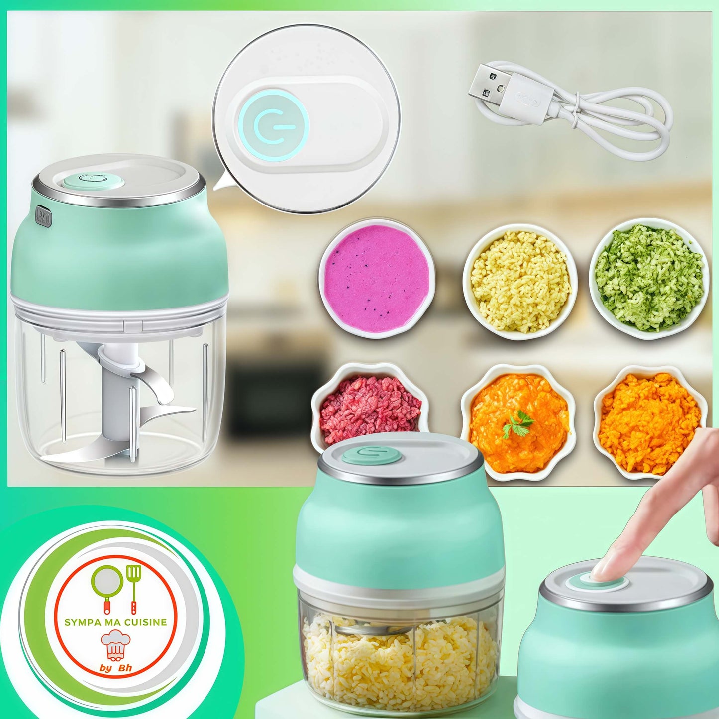 mini hachoir miniboost polyvalent efficace