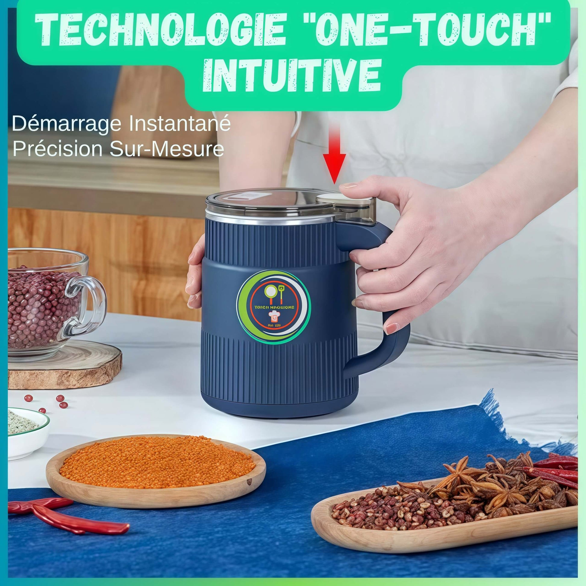 mini hachoir pourdix sympa technologie one touch intuitive