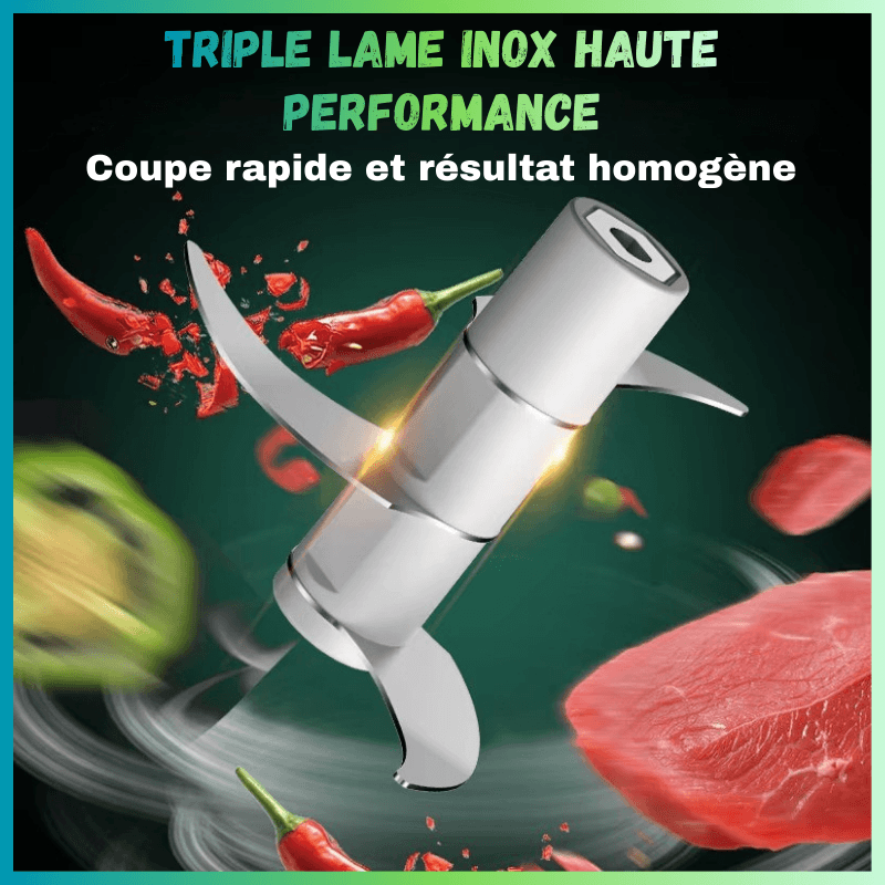 mini hachoir triple lame