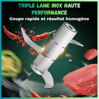 mini hachoir triple lame