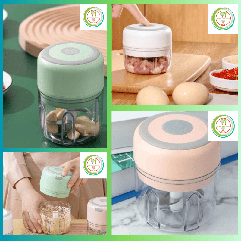 mini hachoir vert hachage morceaux ail