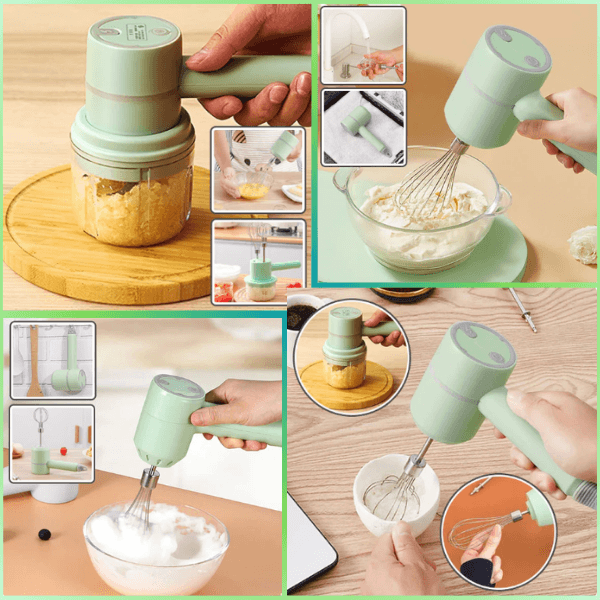 mini hachoir vert sauge multifonctions