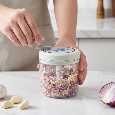 utilisation hachoir manuel oignon rapide