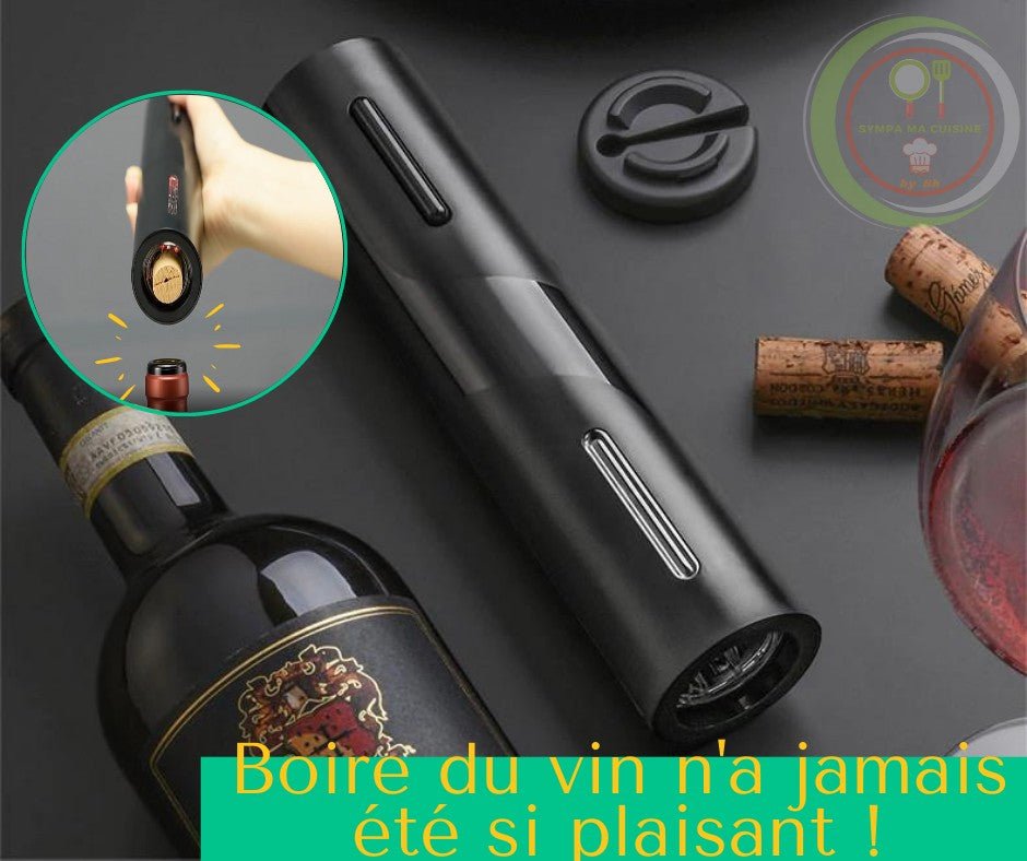 Open'bouteille™️ MéGA PaCk ; Tire bouchon électrique + Enlève capsule + Bouchon conservation longue durée + Verseur anti-goutte | TIRE-BOUCHON inGénieux  | CUISINE sympamacuisine