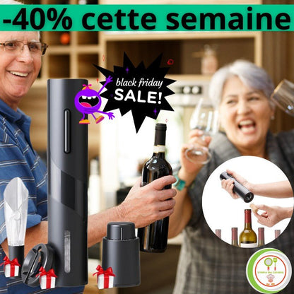 Open'bouteille™️ MéGA PaCk ; Tire bouchon électrique + Enlève capsule + Bouchon conservation longue durée + Verseur anti-goutte | TIRE-BOUCHON inGénieux  | CUISINE sympamacuisine